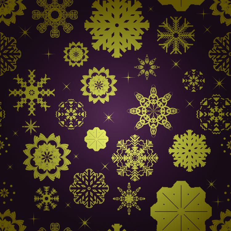 free vector Snowflake pattern background vector